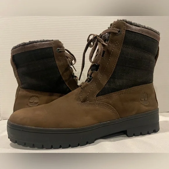 TIMBERLAND Spruce Mountain Men’s Dark Brown Waterproof Lace Up Boot Men’s 10 1/2 Timberland Spruce Mountain Waterproof Warm Lined Boot  main image 3